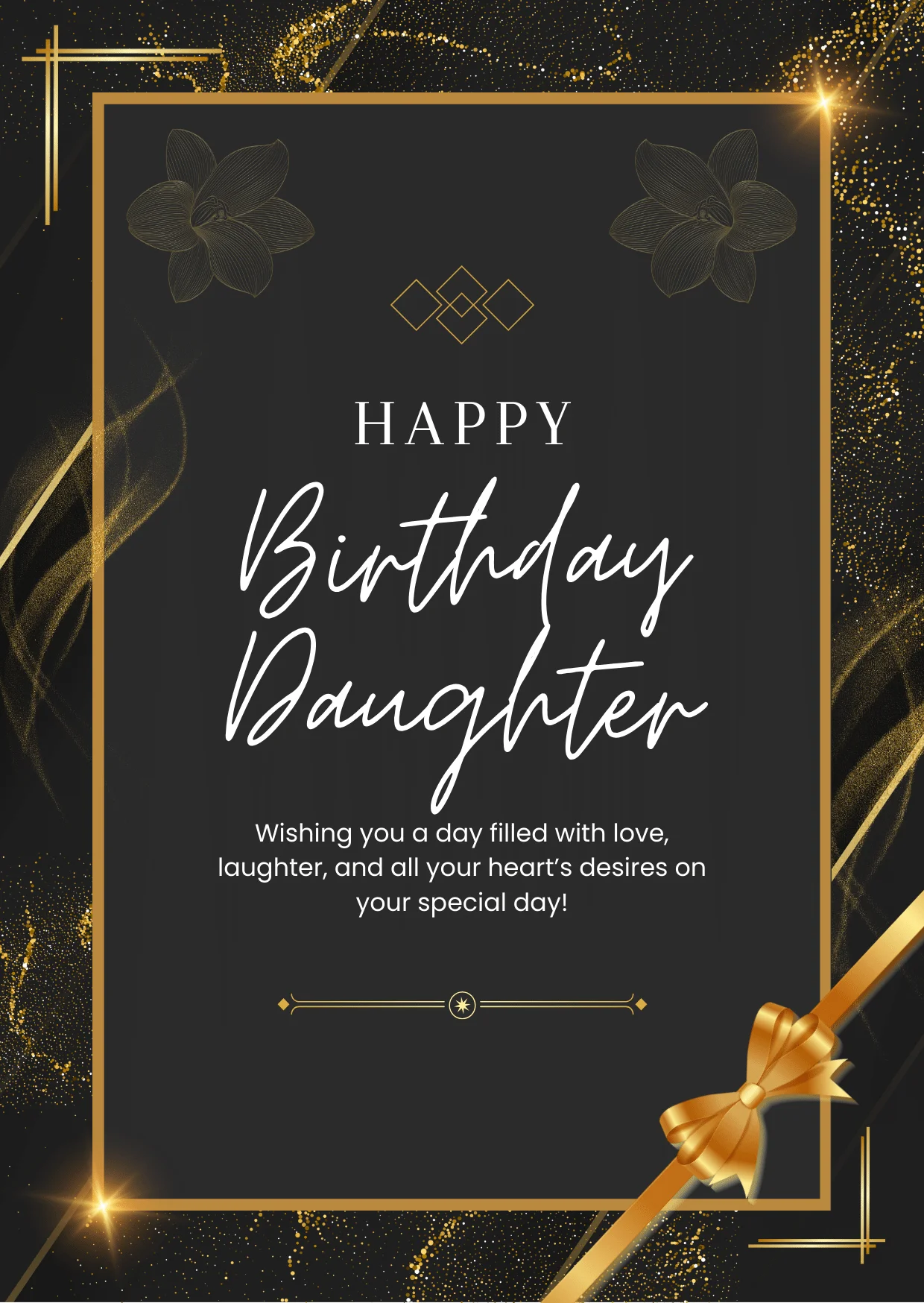 Gray-And-Gold-Simple-Birthday Card